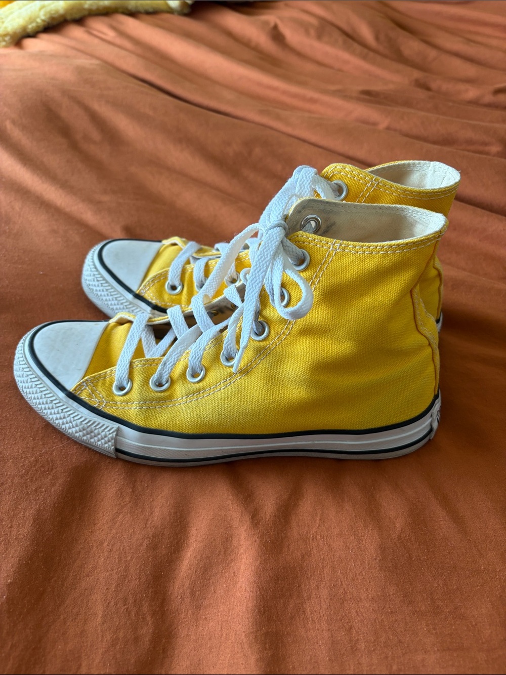 Yellow High-Top Converse - Picture 2 of 6